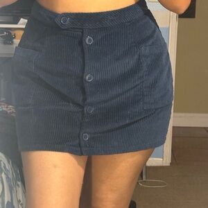 Blue Corduroy Skirt